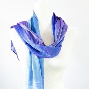 Women's Blue Purple Ombre 70 x 24 inch Scarf